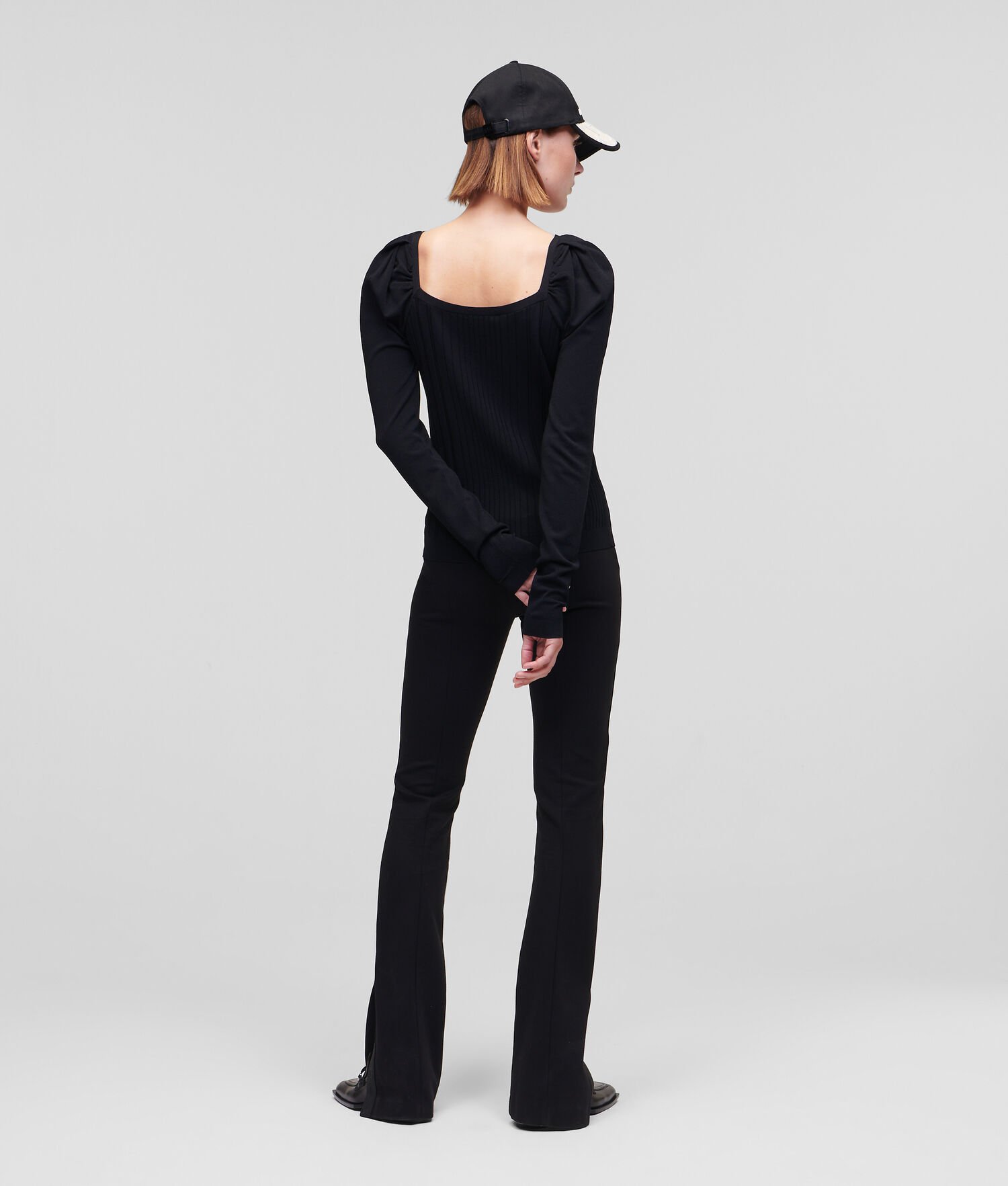 Black Women's Karl Lagerfeld Square Neck Knitwear | TH310ILZH