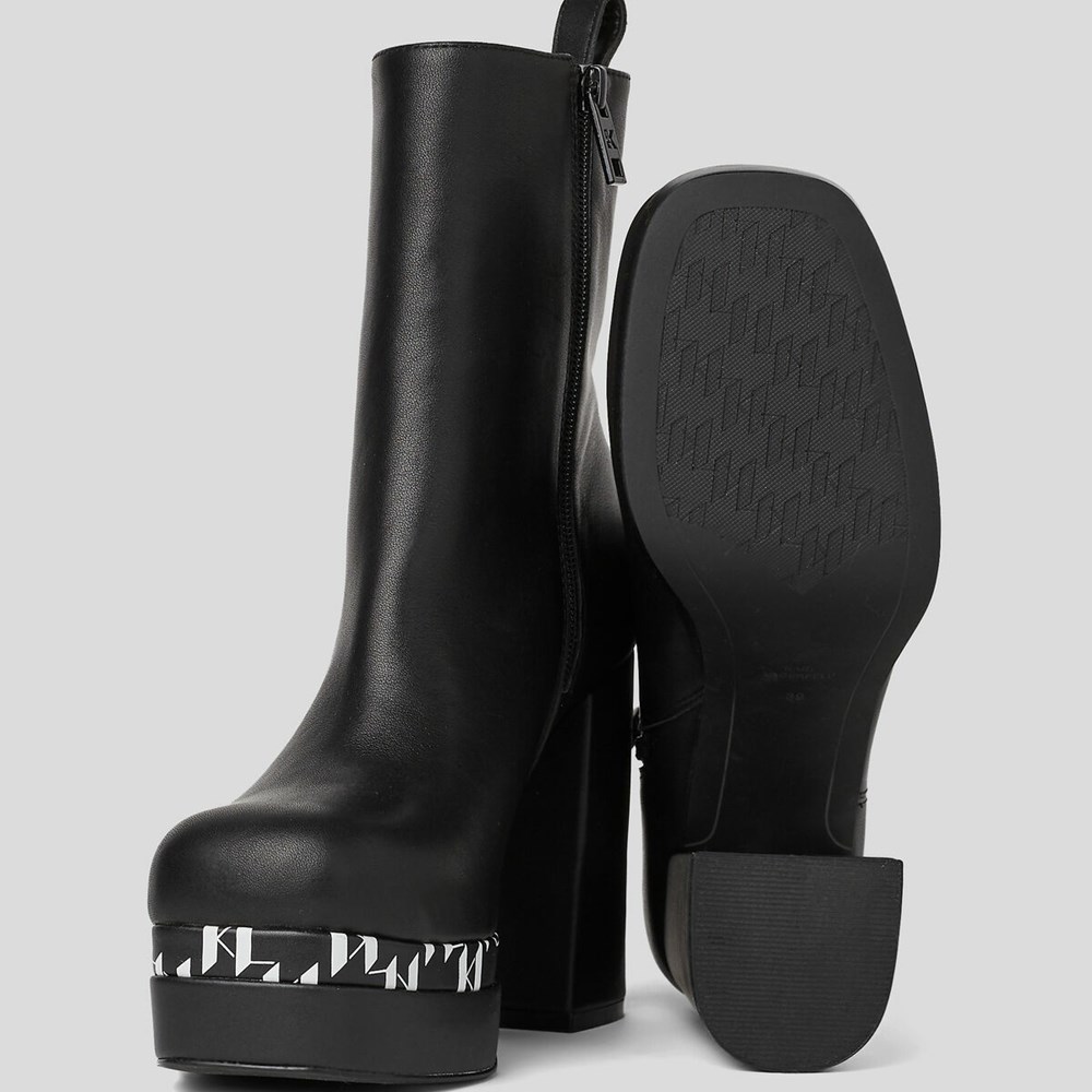 Black Women's Karl Lagerfeld Strada Ankle Gore Boots | TH382QEZS