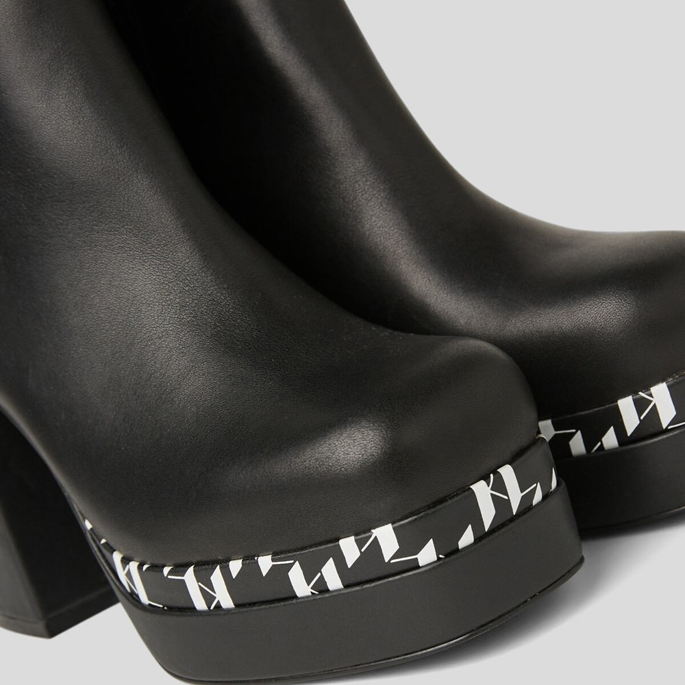 Black Women's Karl Lagerfeld Strada Ankle Gore Boots | TH382QEZS