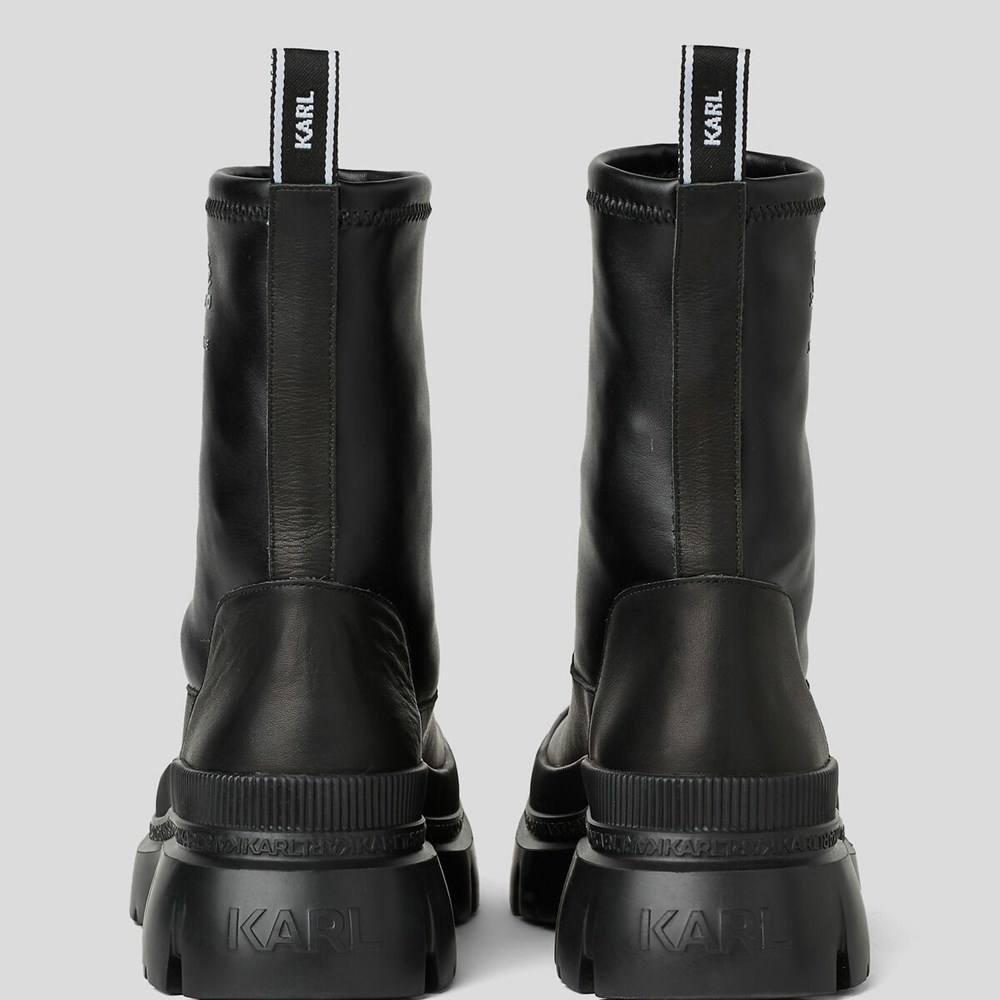 Black Women's Karl Lagerfeld Trekka Max Midi Stretch Boots | TH548GBKS