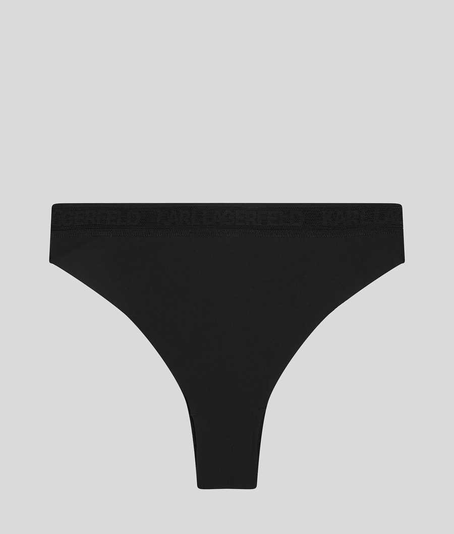 Black Women\'s Karl Lagerfeld Ultra-light Brazilian Briefs Underwear | TH519QXZU