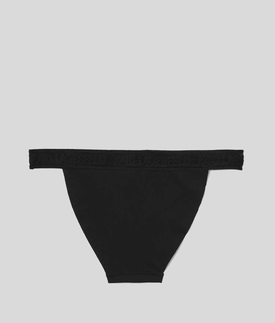 Black Women's Karl Lagerfeld Ultra-light Karl Logo Briefs Underwear | TH761GVZR