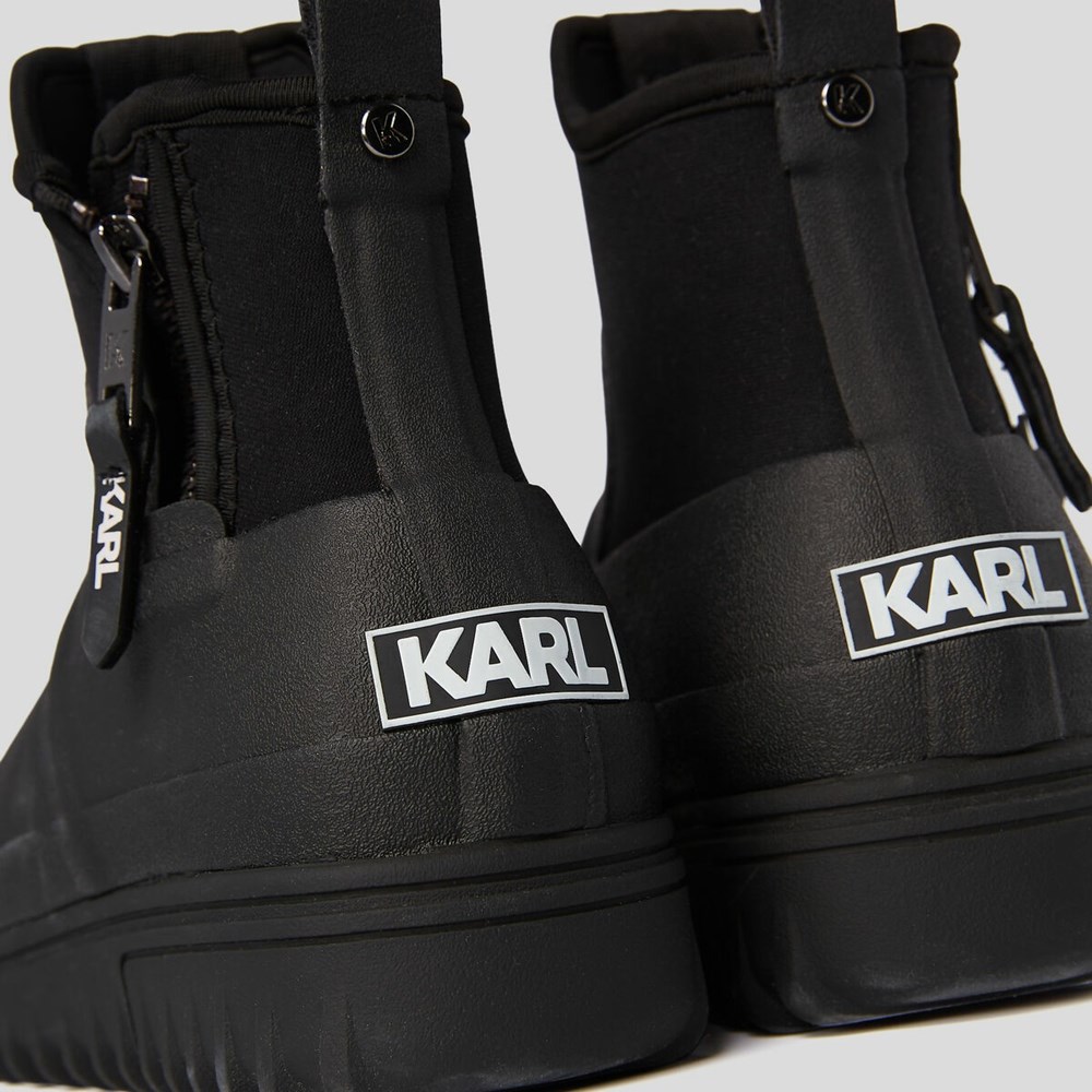 Black Women's Karl Lagerfeld Vostok Ankle Sock Boots | TH503OUWP