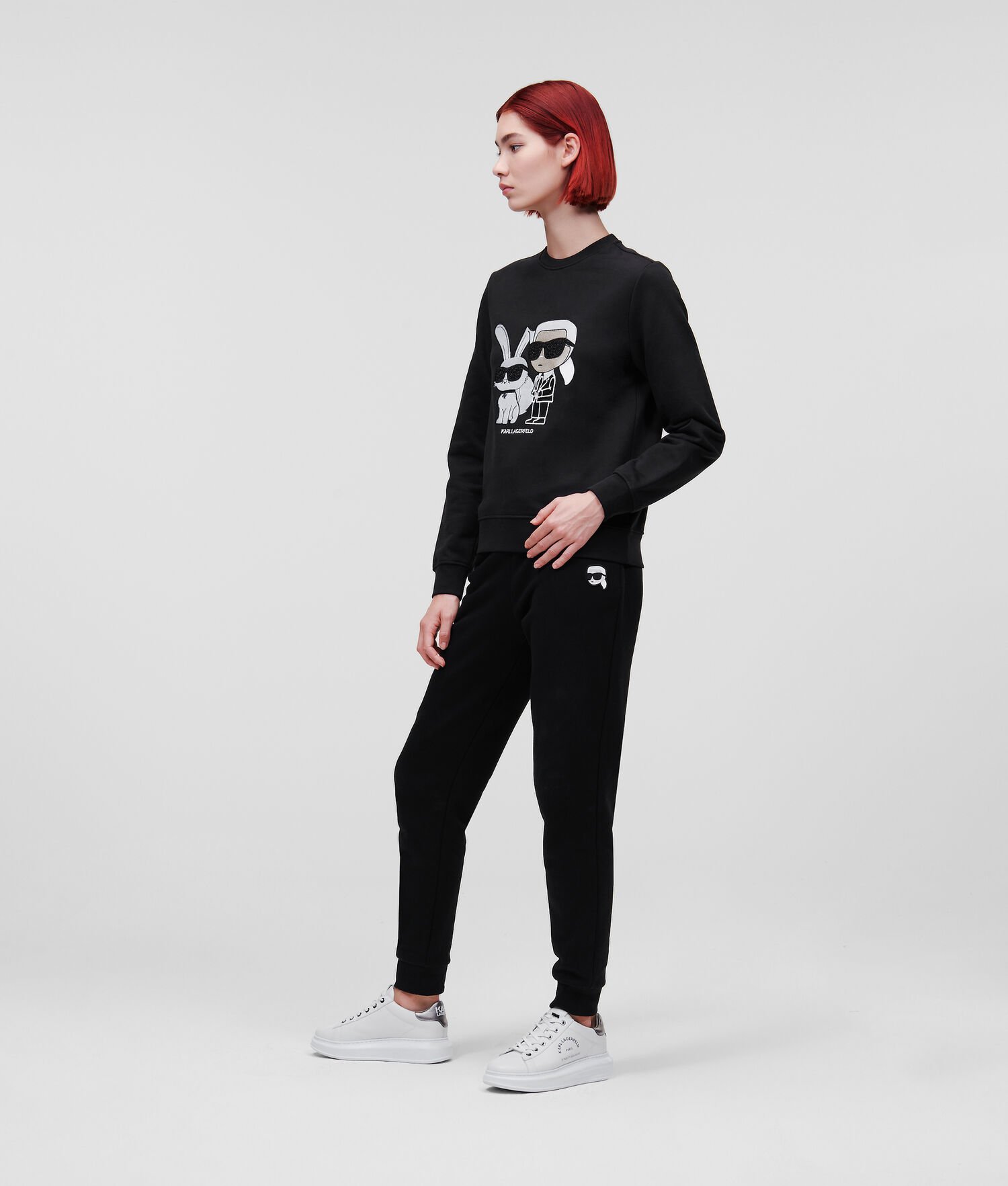 Black Women's Karl Lagerfeld Year Of The Rabbit Sweatshirts | TH076YDUI