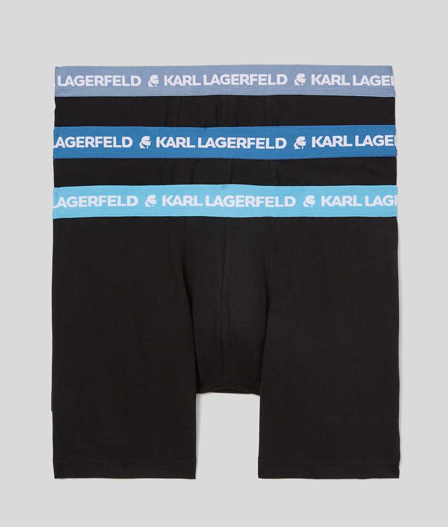 Blue Men\'s Karl Lagerfeld Karl Logo Boxers - 3 Pack Underwear | TH904AILE