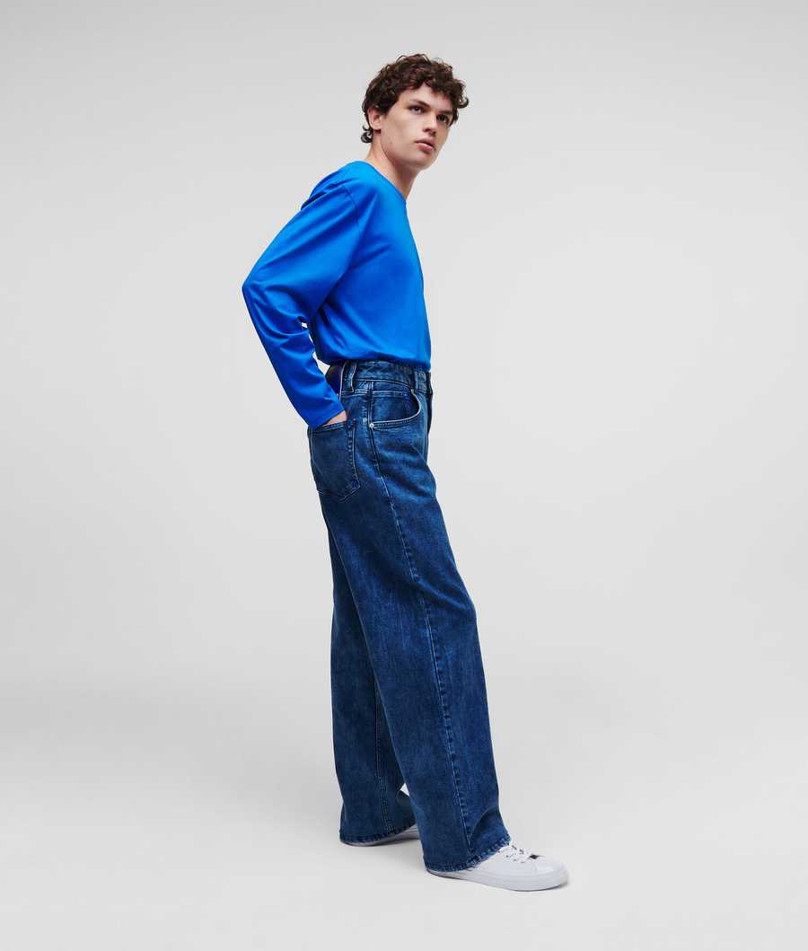 Blue Men's Karl Lagerfeld Klj Relaxed Jeans | TH732PLEK