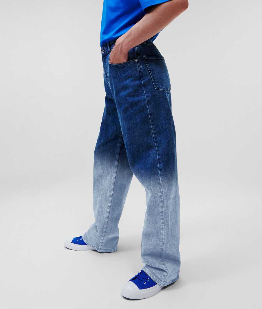 Blue Men's Karl Lagerfeld Klj Relaxed Ombre Jeans | TH524QHSU