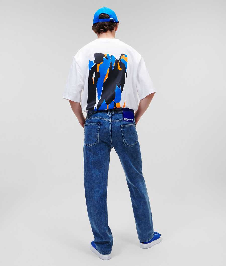 Blue Men's Karl Lagerfeld Klj Straight Jeans | TH915UQRL