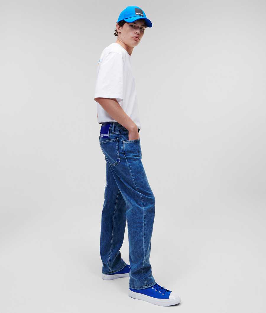 Blue Men's Karl Lagerfeld Klj Straight Jeans | TH915UQRL