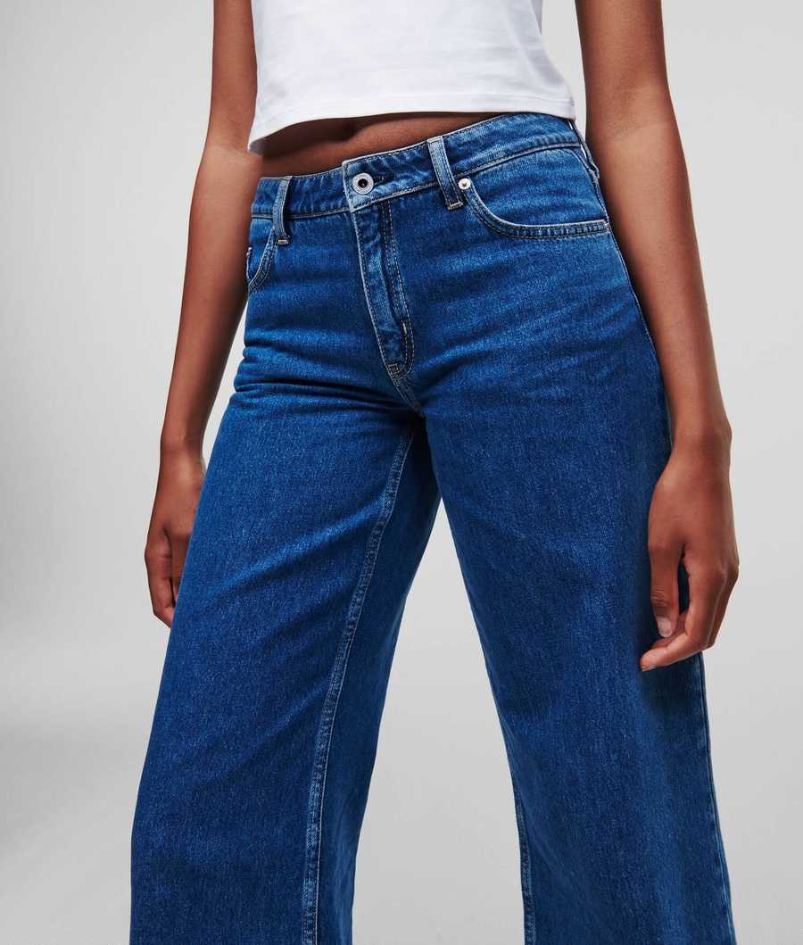 Blue Women's Karl Lagerfeld Klj Mid Rise Relaxed Jeans | TH736CIEX