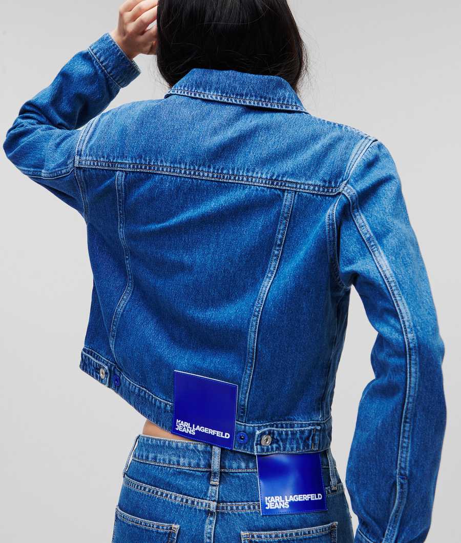 Blue Women's Karl Lagerfeld Klj Regular Fit Denim Jackets | TH736NGVT