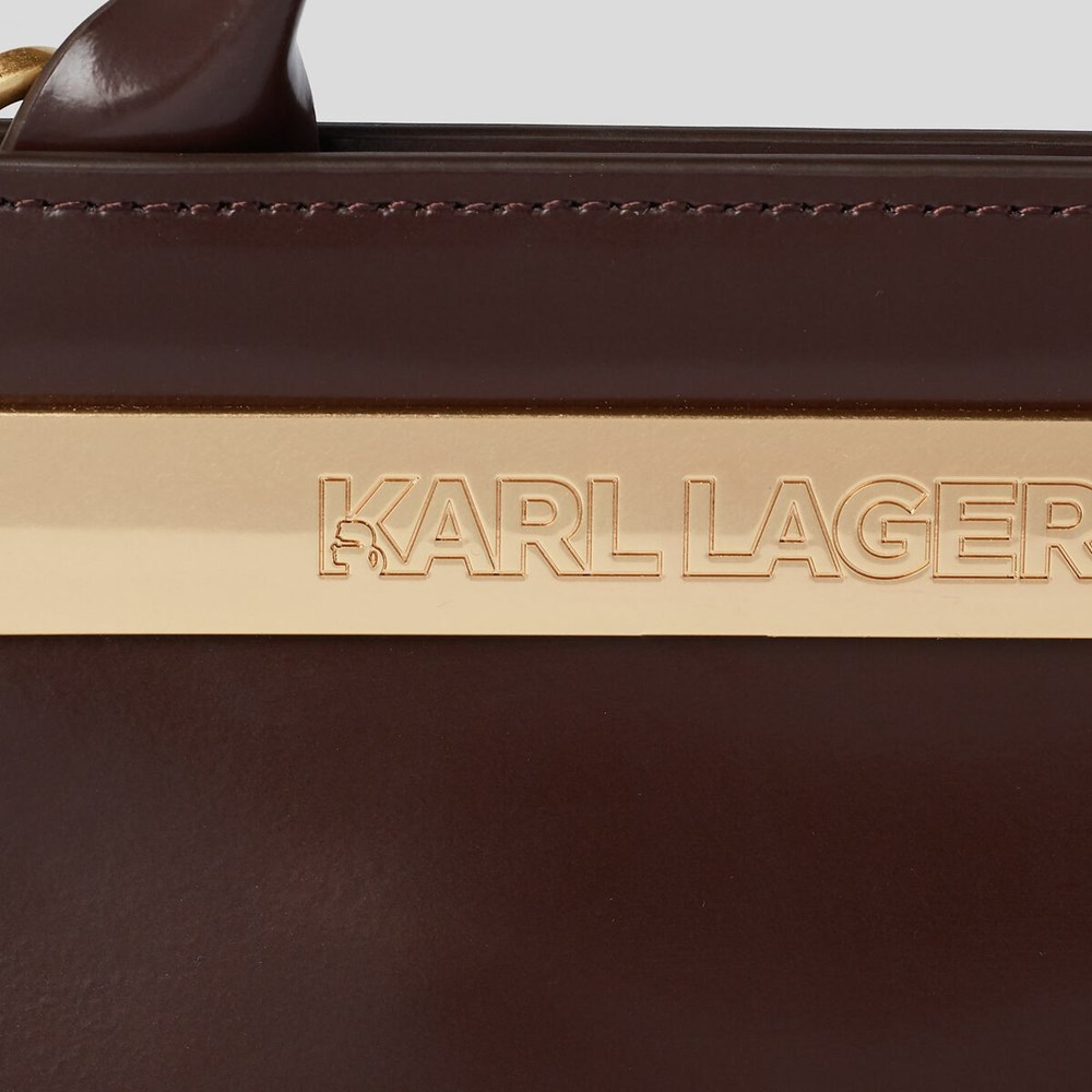 Brown Women's Karl Lagerfeld K/Kross Archive Small Handbags | TH134FGMJ