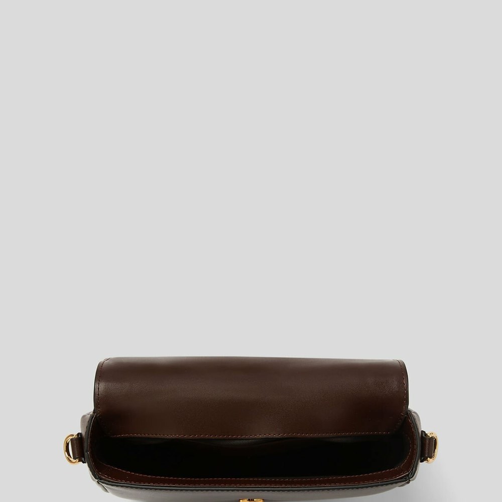 Brown Women's Karl Lagerfeld K/Saddle Shoulder Bags | TH276BJHT