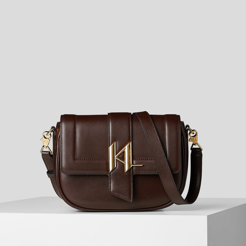 Brown Women\'s Karl Lagerfeld K/Saddle Shoulder Bags | TH276BJHT