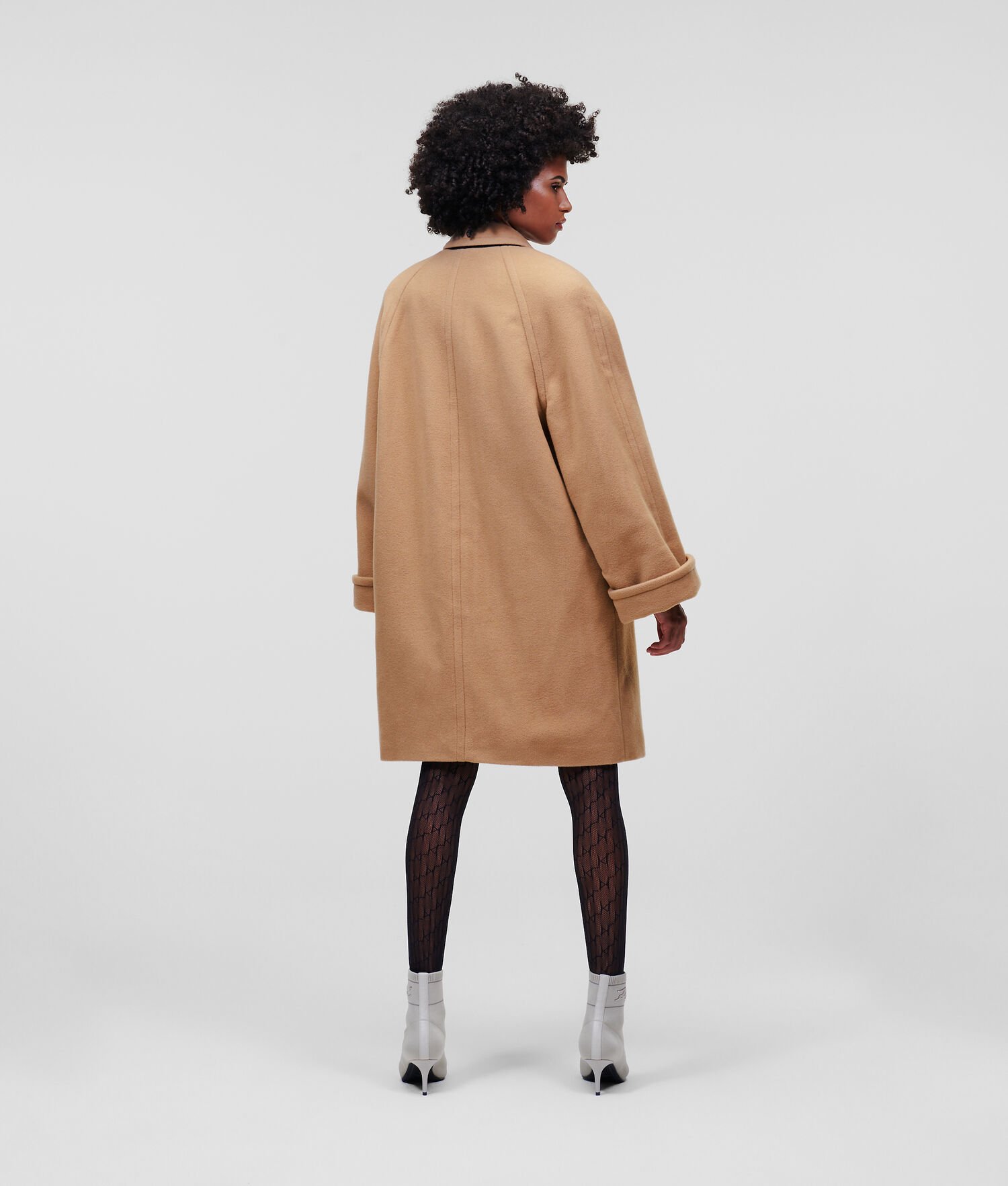 Brown Women's Karl Lagerfeld Wool-blend Coats | TH584HXQD