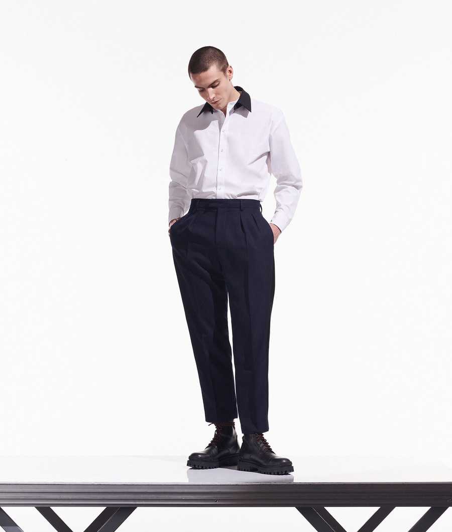 Dark Blue Men\'s Karl Lagerfeld Cara Loves Karl Tuxedo Pants | TH875LYHW