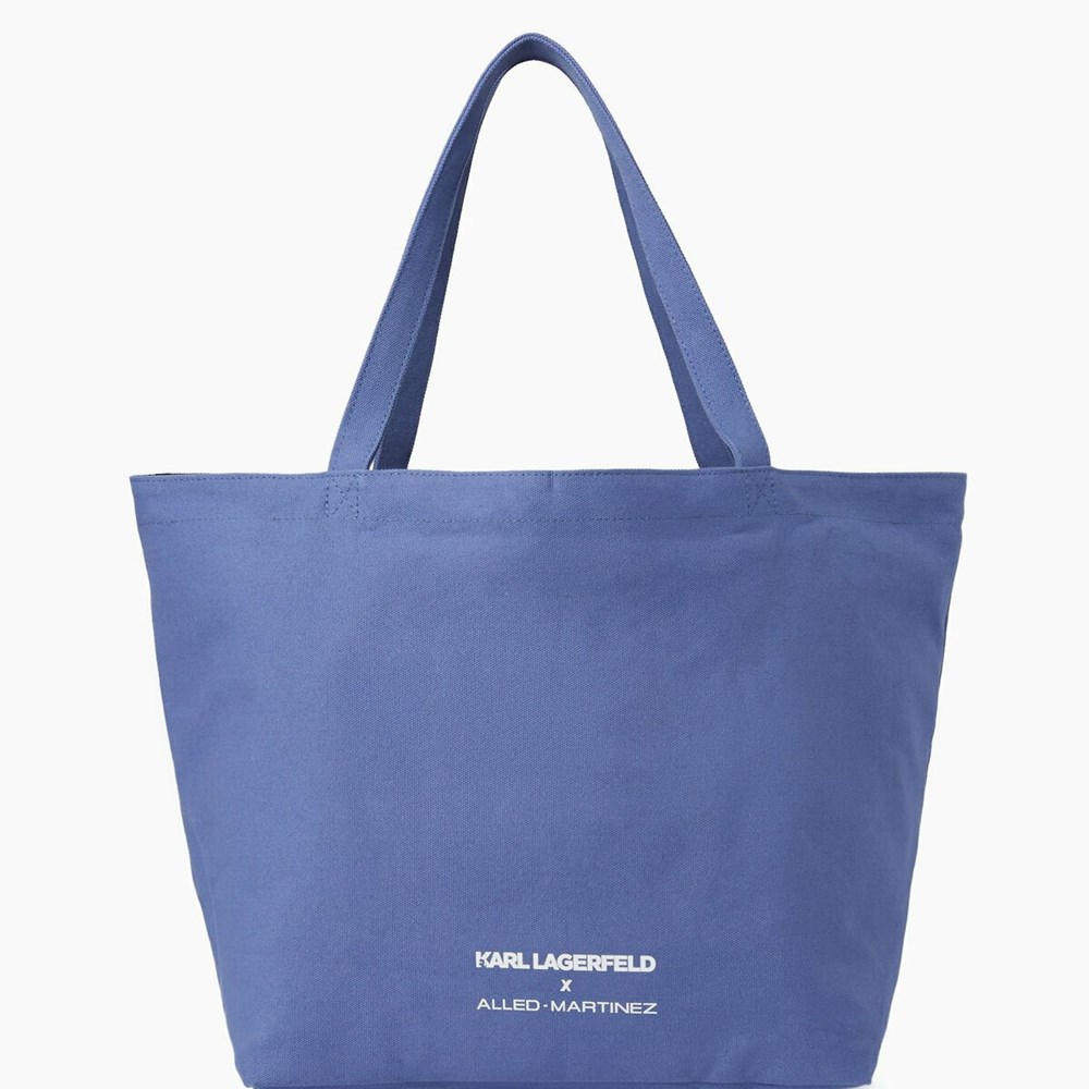 Dark Blue Women's Karl Lagerfeld Karl Lagerfeld X Alled-martinez Tote Bags | TH549FDAG