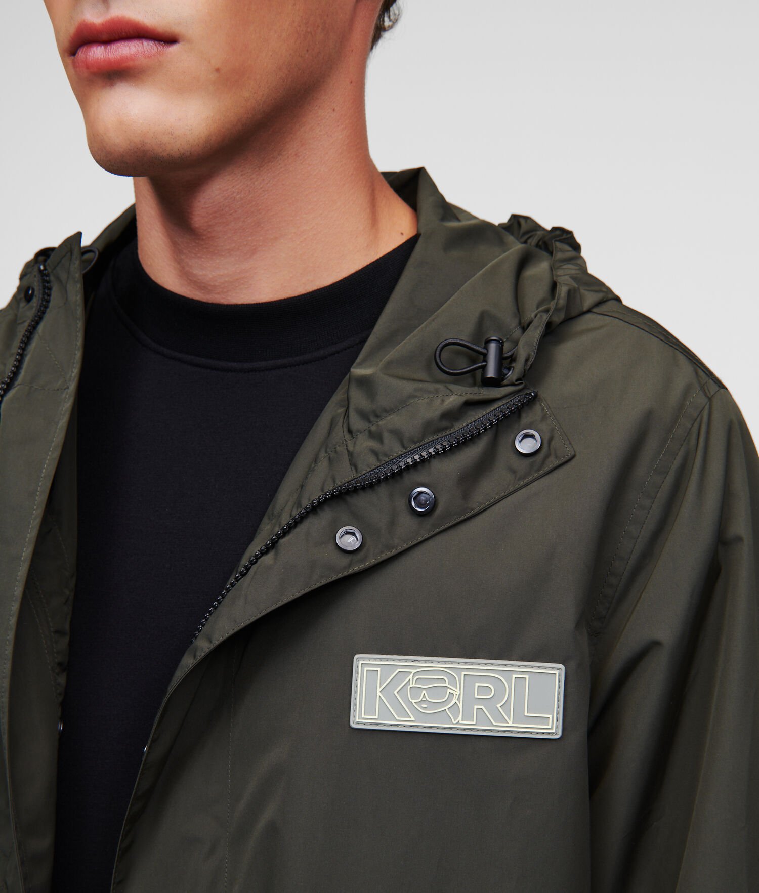 Dark Green Men's Karl Lagerfeld Ikonik 2.0 Parka Jackets | TH967IDSG