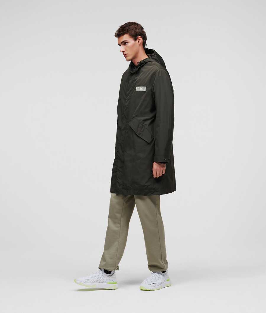 Dark Green Men's Karl Lagerfeld Ikonik 2.0 Parka Jackets | TH967IDSG