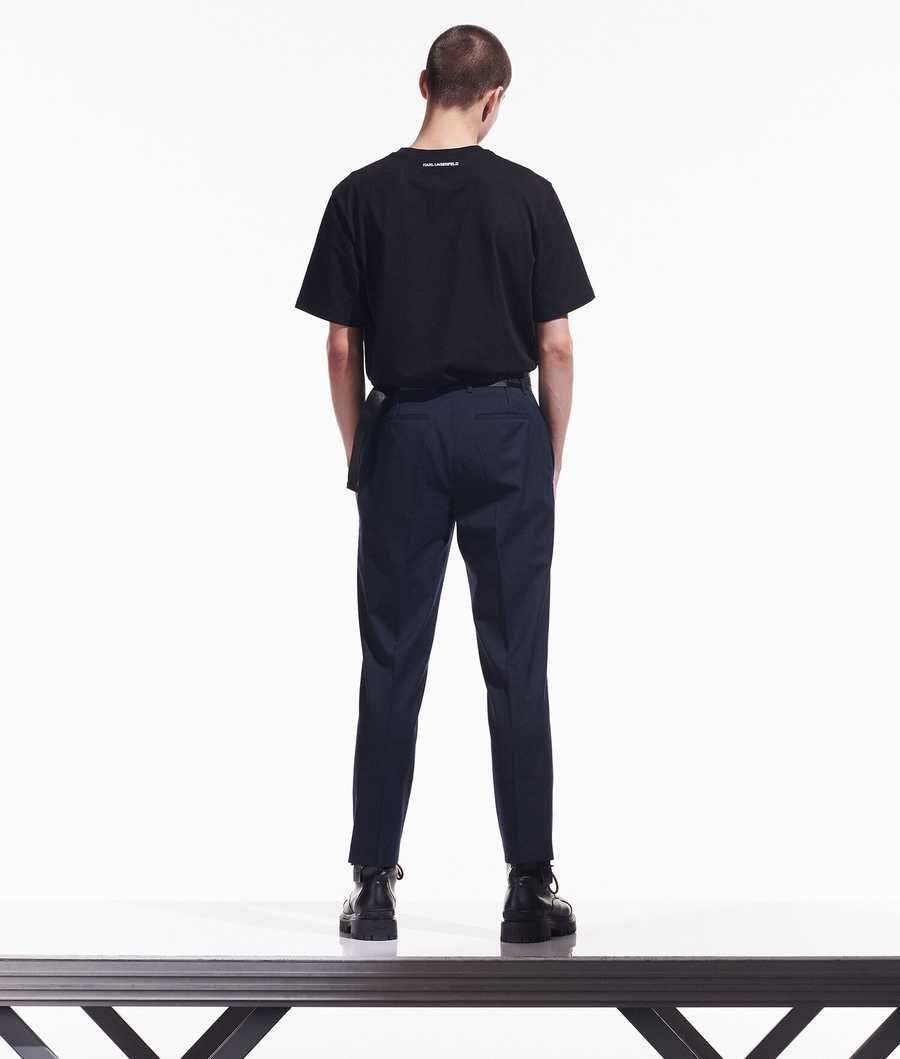 Dark Grey / Navy Men's Karl Lagerfeld Cara Loves Karl Two-tone Pants | TH517FLTP