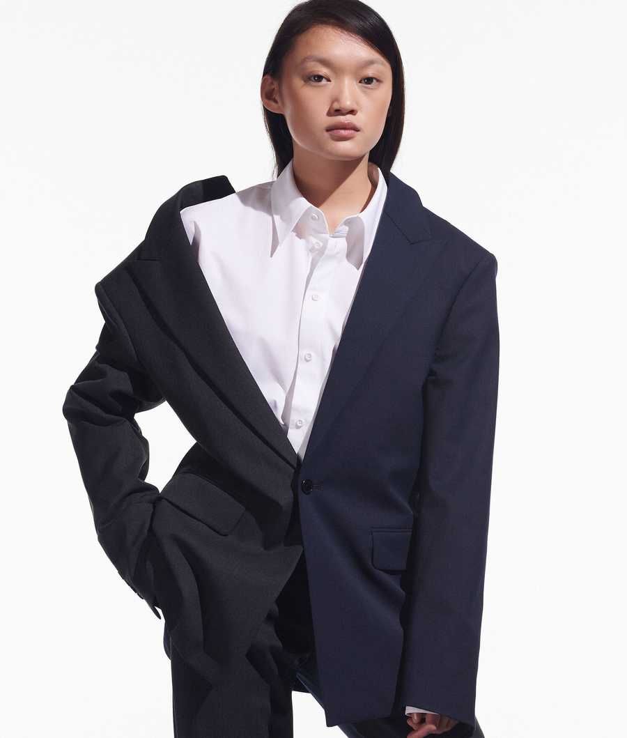 Dark Grey / Navy Women's Karl Lagerfeld Cara Loves Karl Blazers | TH156DNUI