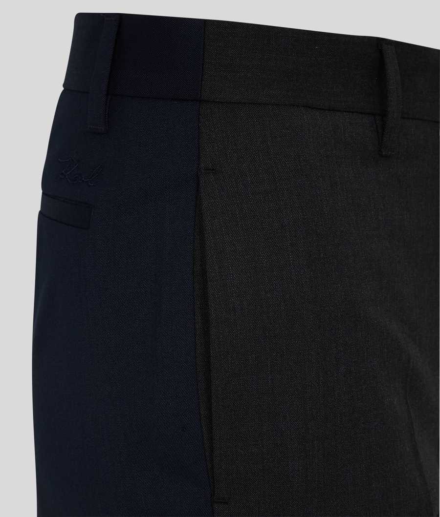 Dark Grey / Navy Women's Karl Lagerfeld Cara Loves Karl Two-tone Pants | TH309BWAL