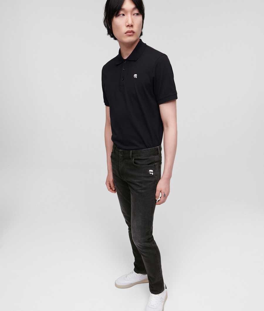 Dark Men's Karl Lagerfeld Ikonik Slim-fit Jeans | TH475WBSN