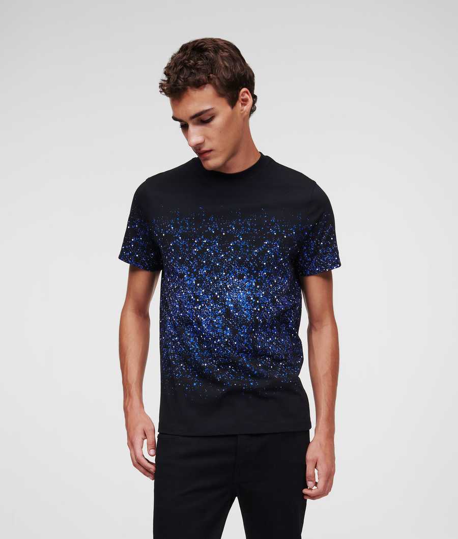 Flower Men's Karl Lagerfeld Karl Galactic T-Shirts | TH614MLPQ