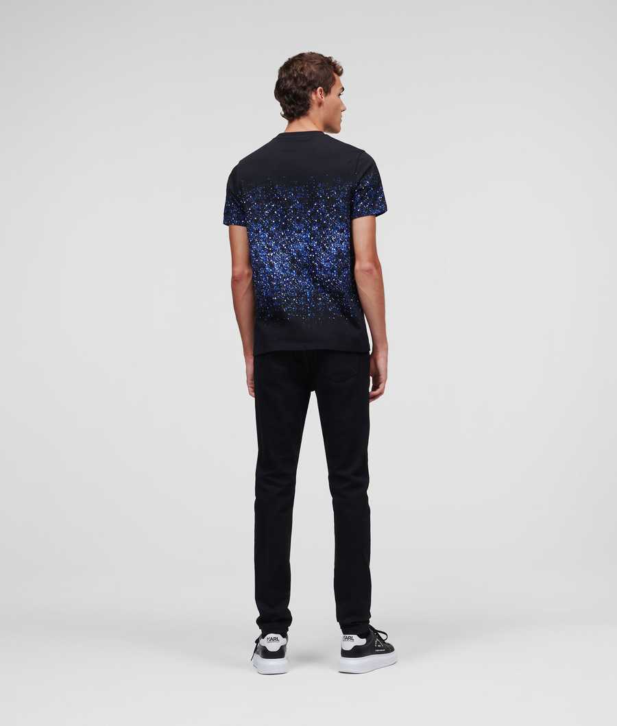 Flower Men's Karl Lagerfeld Karl Galactic T-Shirts | TH614MLPQ