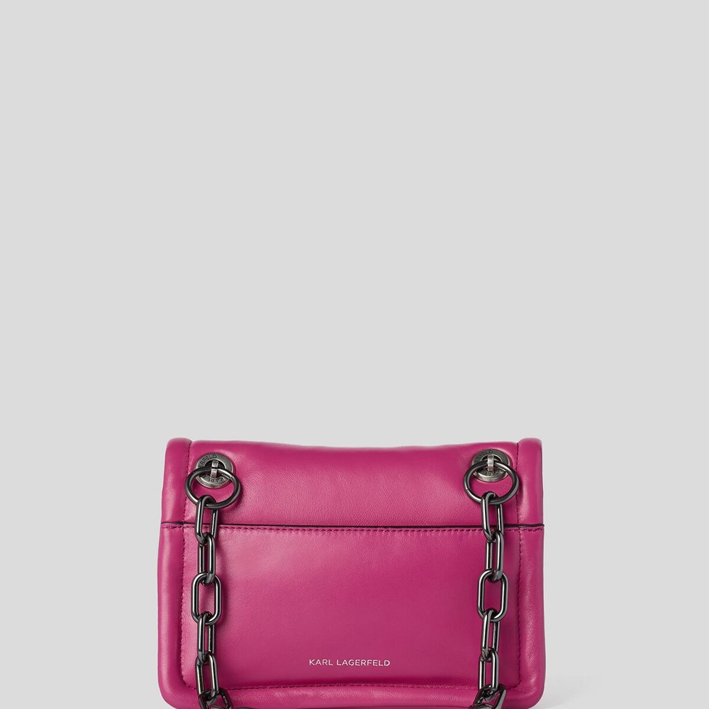 Fuchsia Women's Karl Lagerfeld K/Autograph Soft Crossbody Bags | TH829YSEQ