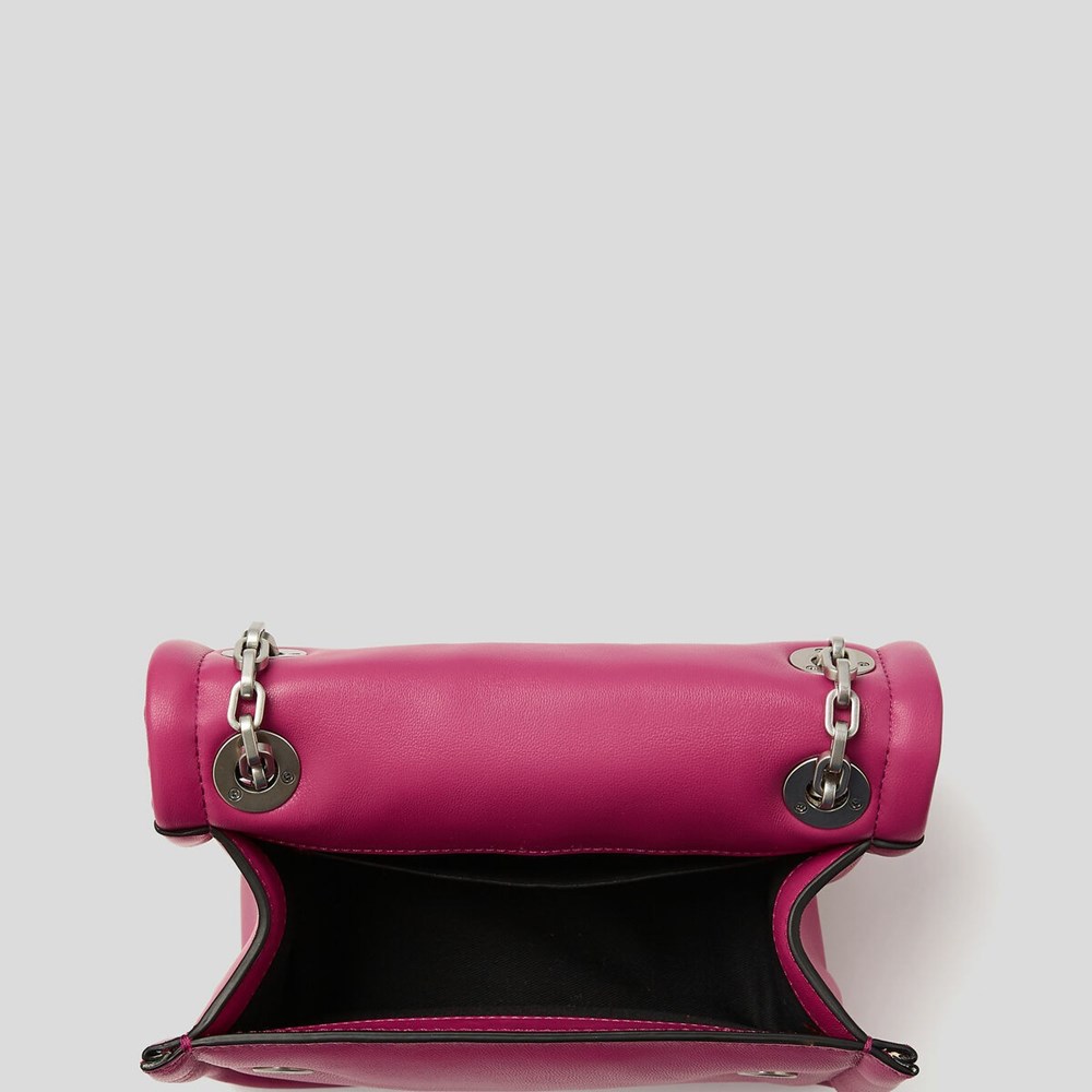 Fuchsia Women's Karl Lagerfeld K/Autograph Soft Crossbody Bags | TH829YSEQ