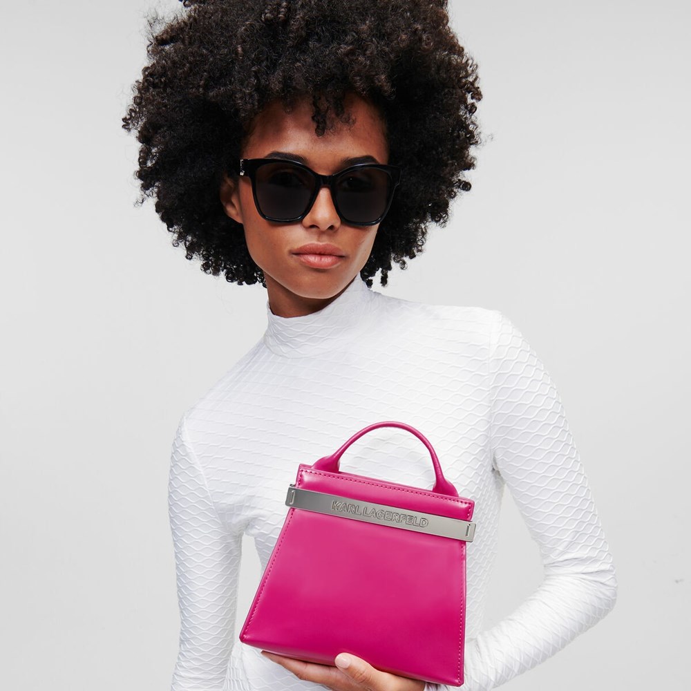 Fuchsia Women's Karl Lagerfeld K/Kross Archive Small Handbags | TH156PCZU