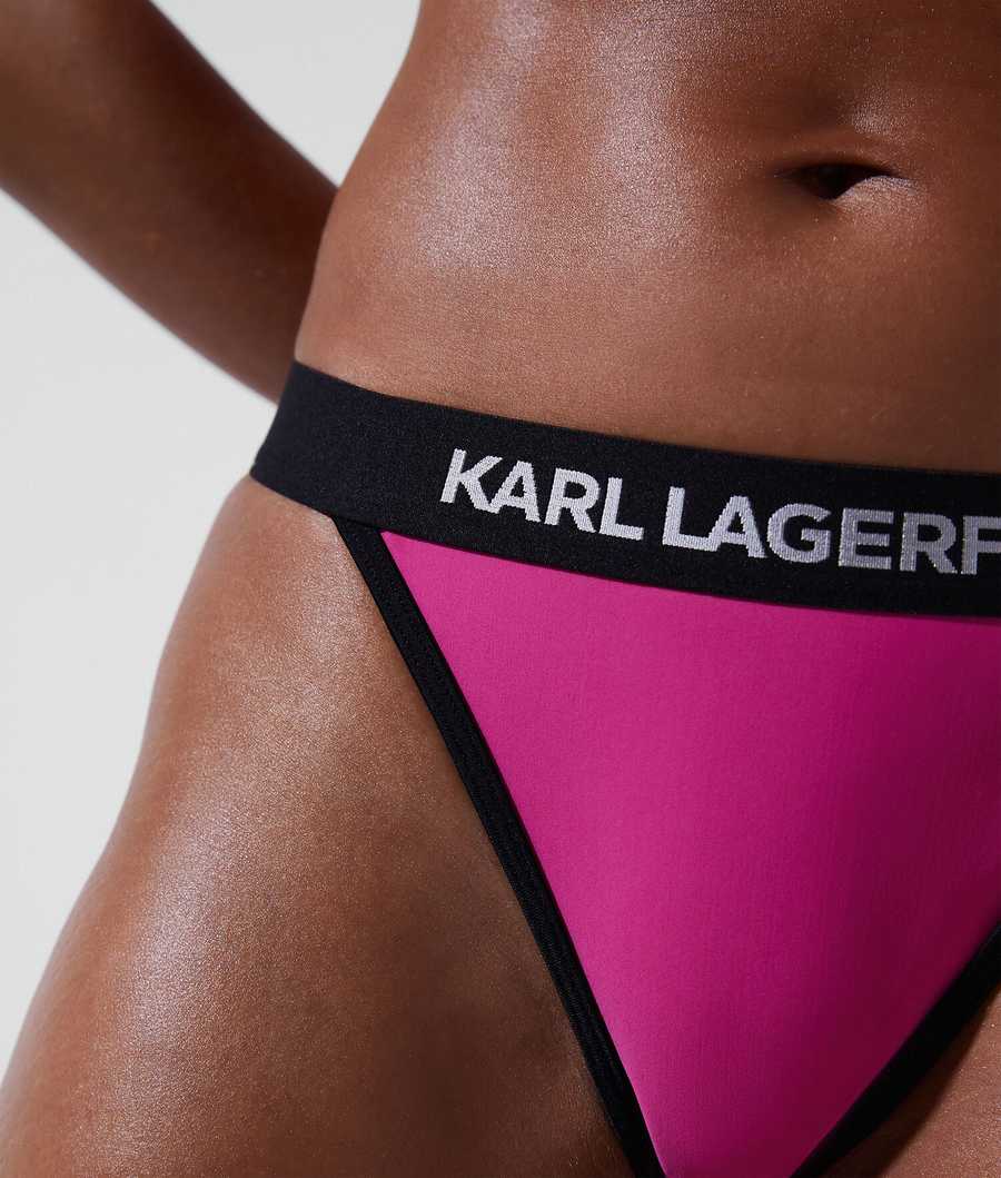 Fuchsia Women's Karl Lagerfeld Karl Logo Beachwear | TH473LDPR