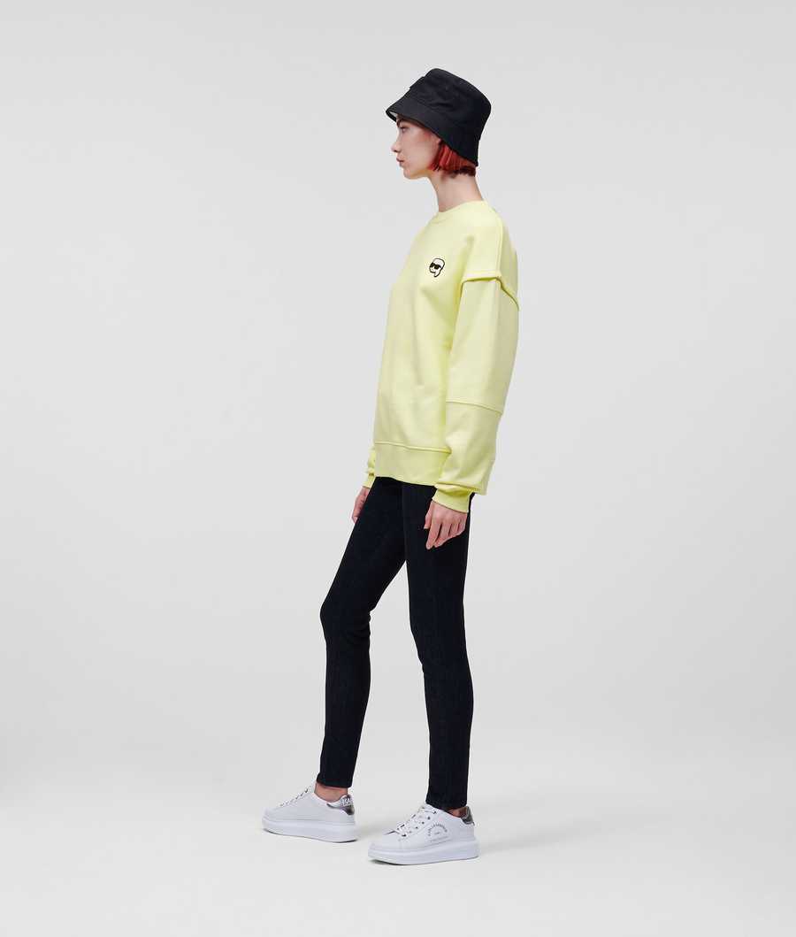 Green Women's Karl Lagerfeld Ikonik 2.0 Relaxed-fit Sweatshirts | TH507ULFH