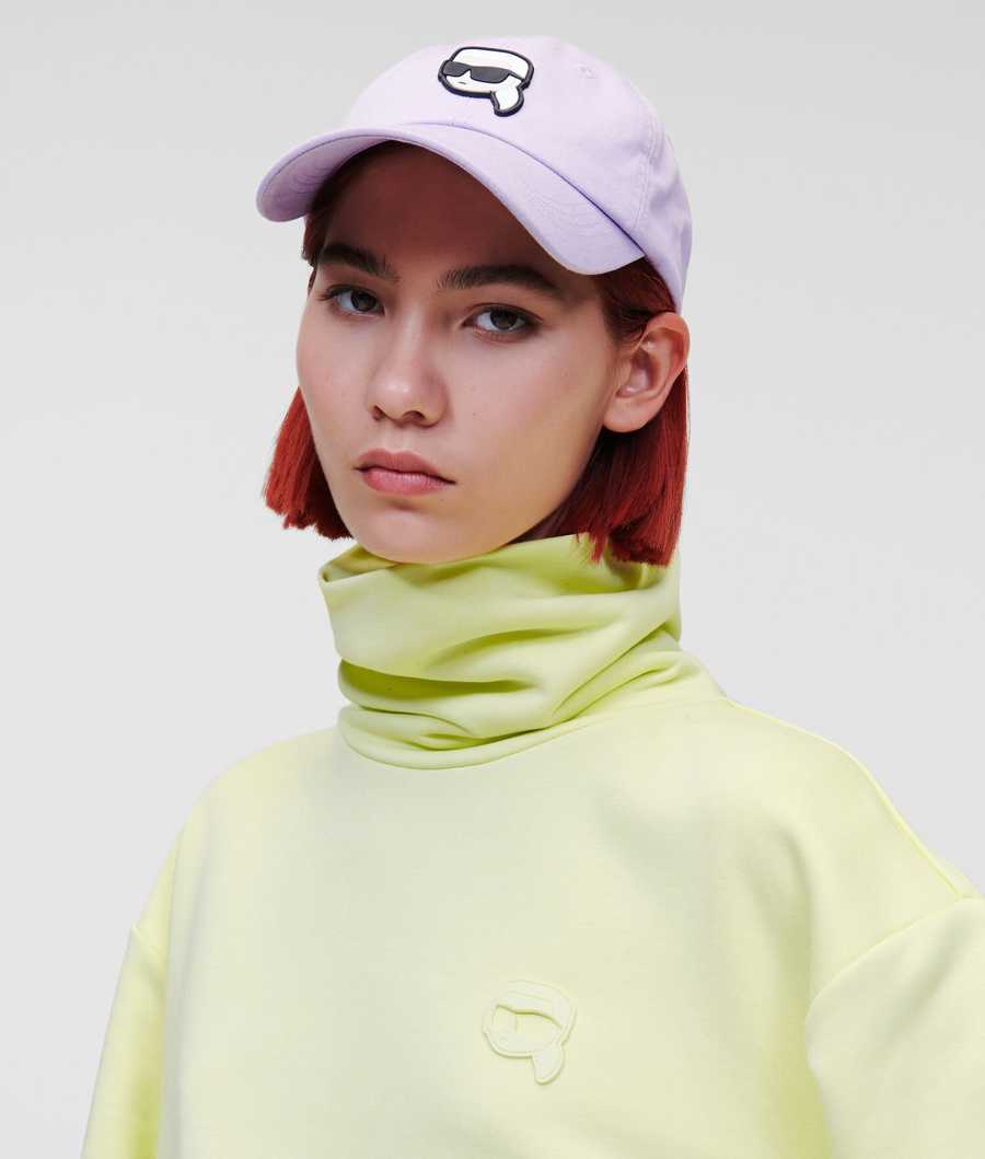 Green Women's Karl Lagerfeld Ikonik 2.0 High Neck Sweatshirts | TH572PBRU