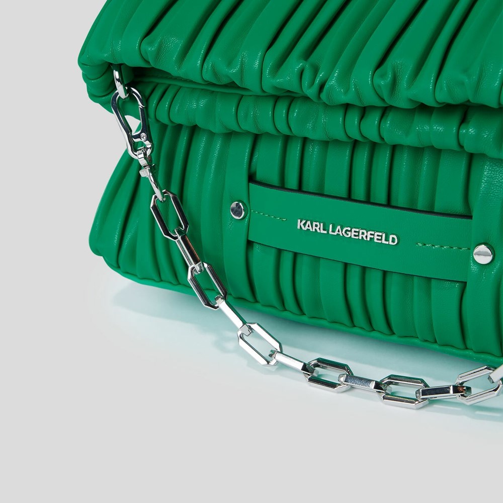 Green Women's Karl Lagerfeld K/Kushion Small Folded Tote Bags | TH249SDOQ