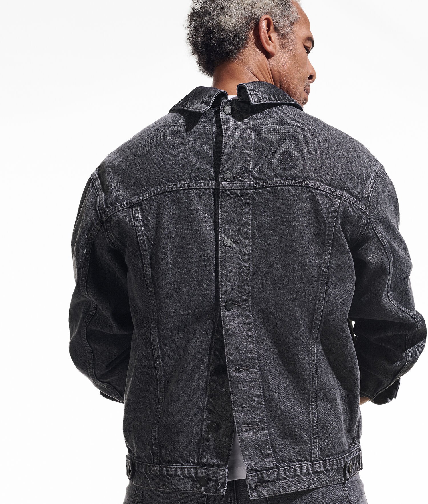 Grey Men's Karl Lagerfeld Cara Loves Karl Longline Denim Jackets | TH092IKMP