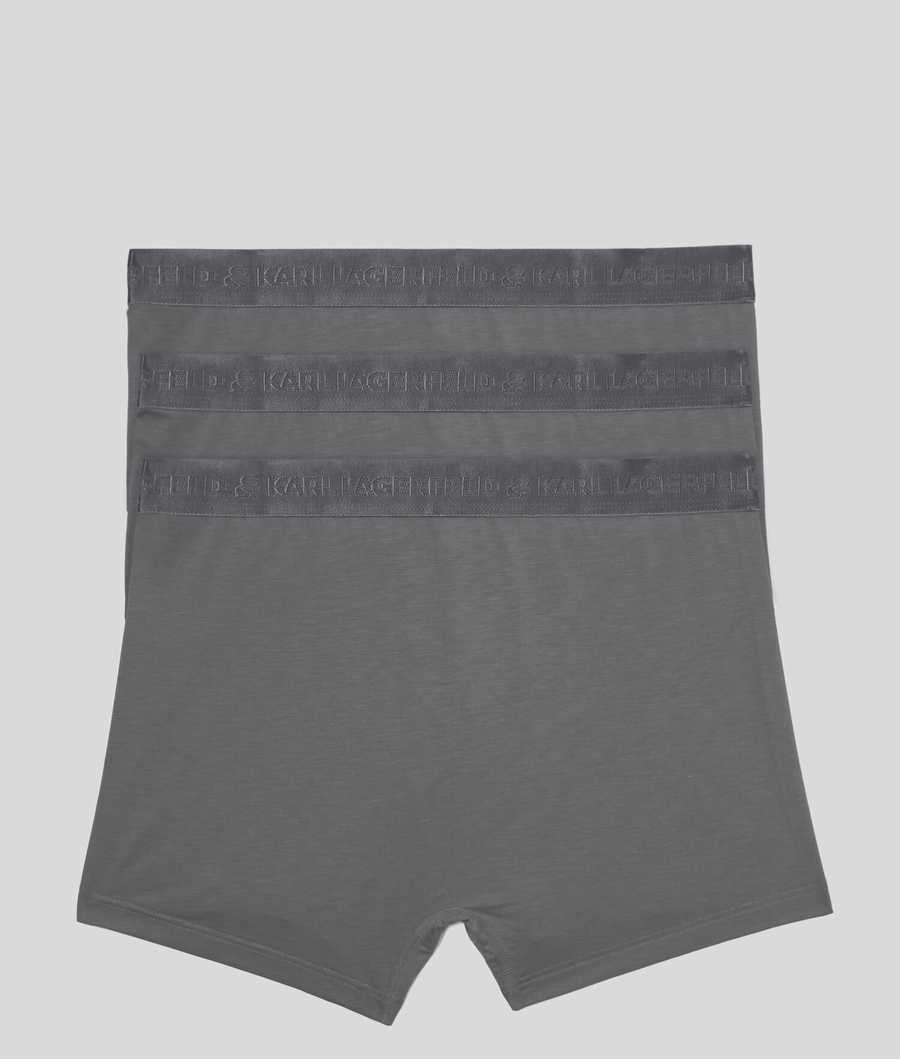 Grey Men's Karl Lagerfeld Premium Karl Logo Trunks – 3 Pack Underwear | TH061EZXD