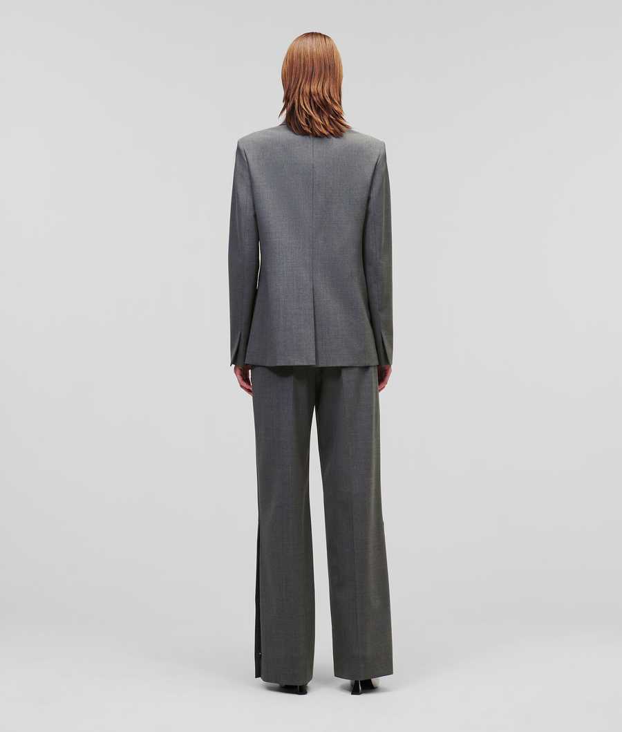 Grey Women's Karl Lagerfeld Double-breasted Blazers | TH568CVEZ