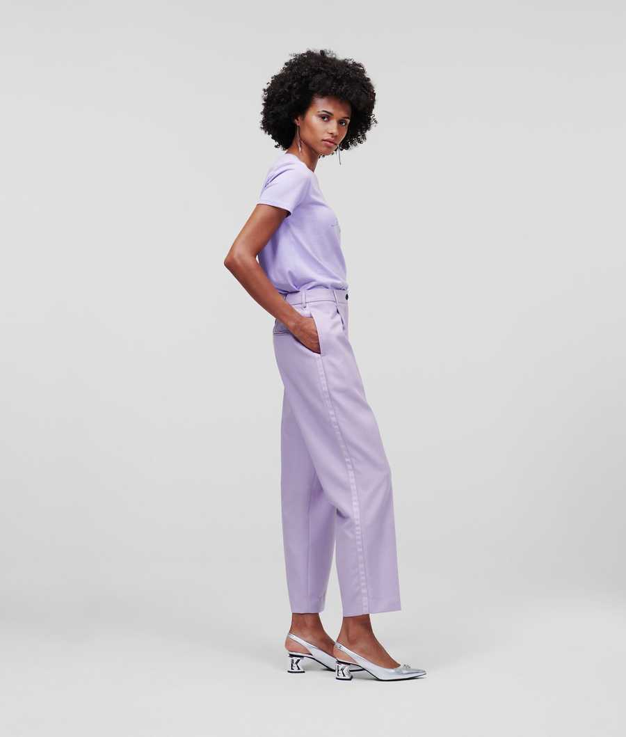 Lavender Women's Karl Lagerfeld Tailored Pants | TH821GHQK