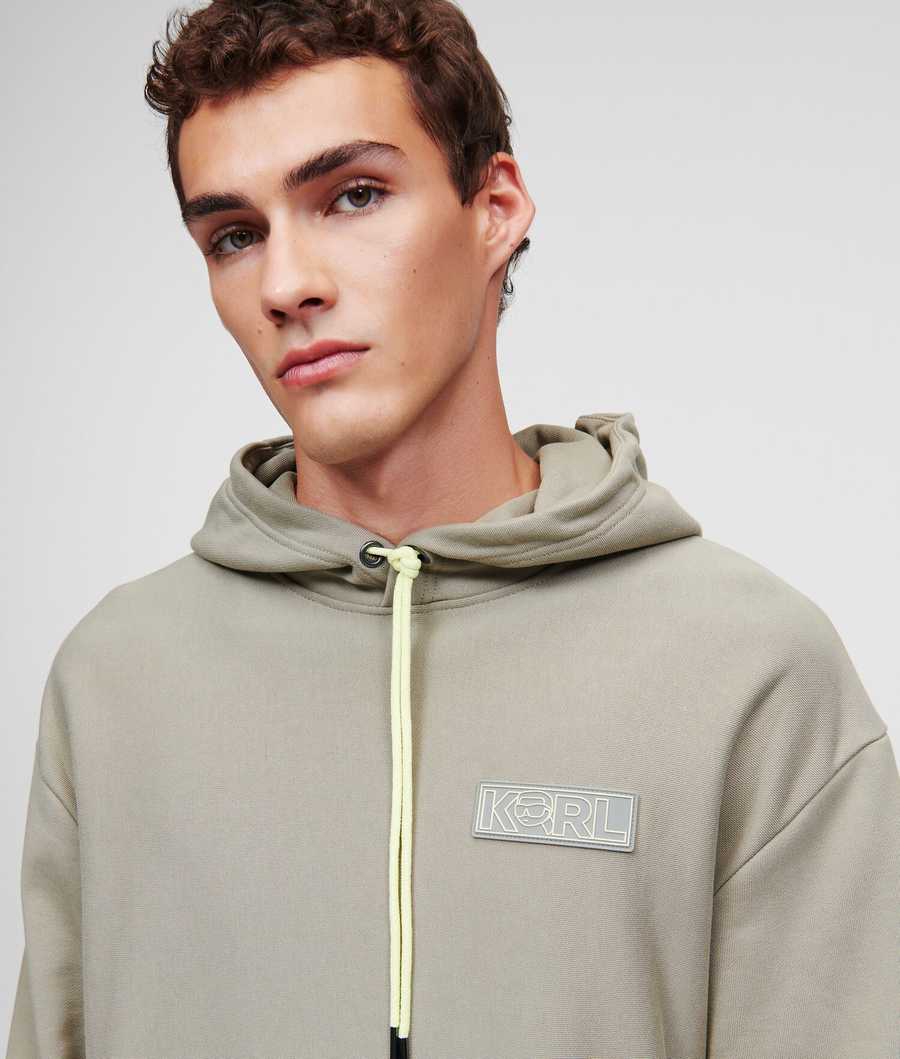 Light Green Men's Karl Lagerfeld Ikonik 2.0 Oversized Sweatshirts | TH827EAPM