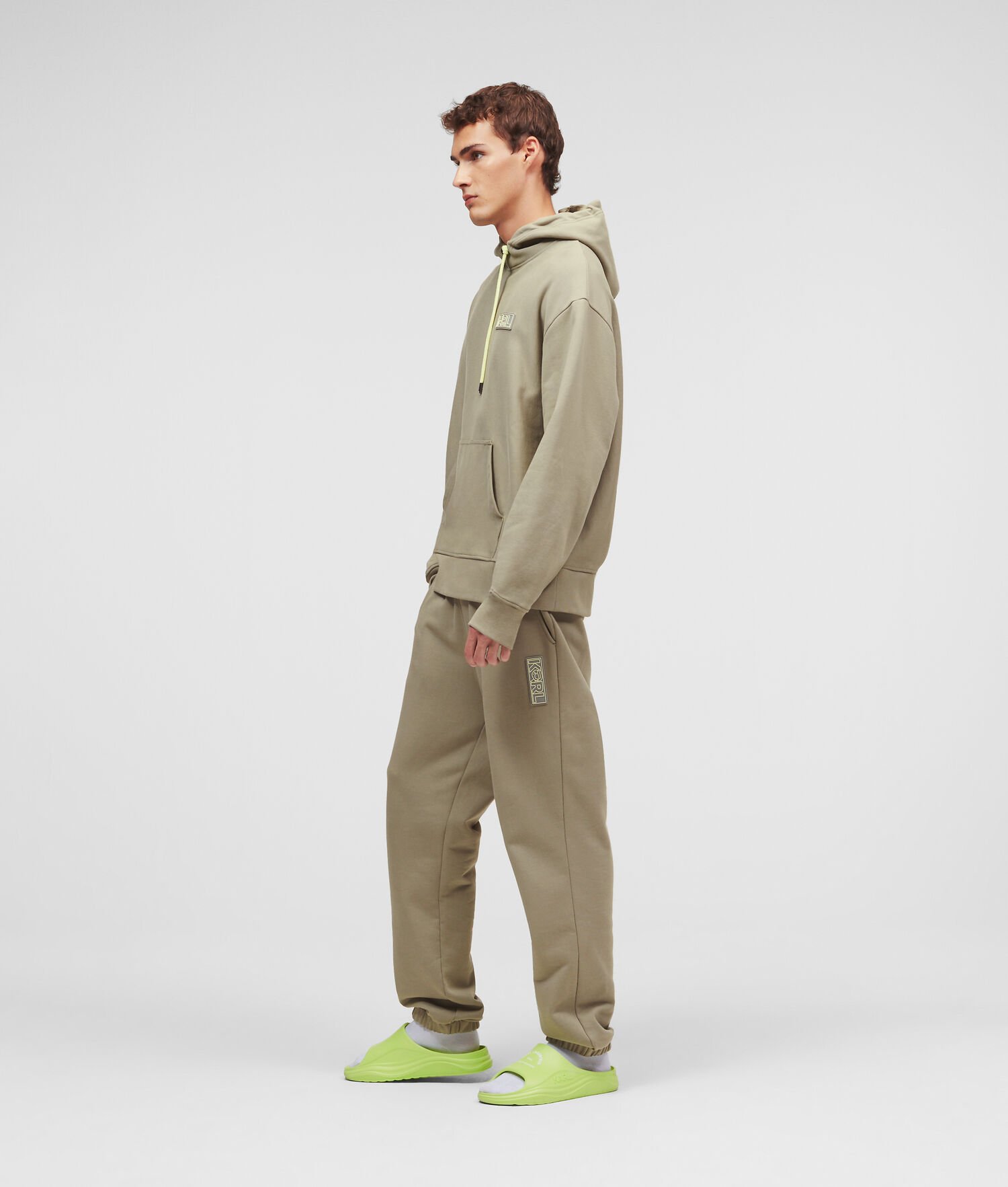 Light Green Men's Karl Lagerfeld Ikonik 2.0 Oversized Sweatshirts | TH827EAPM