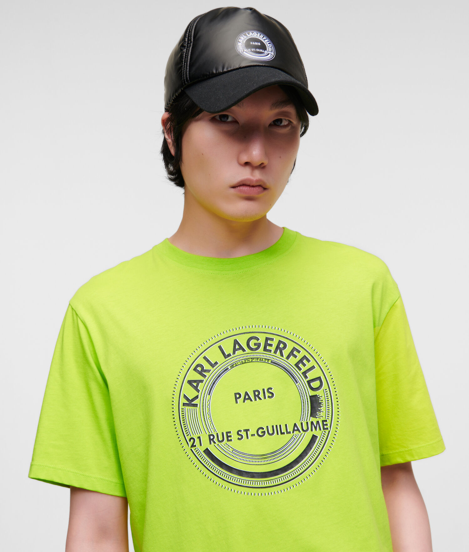 Light Green Men's Karl Lagerfeld Rue St-guillaume Circle Logo T-Shirts | TH184JOCI