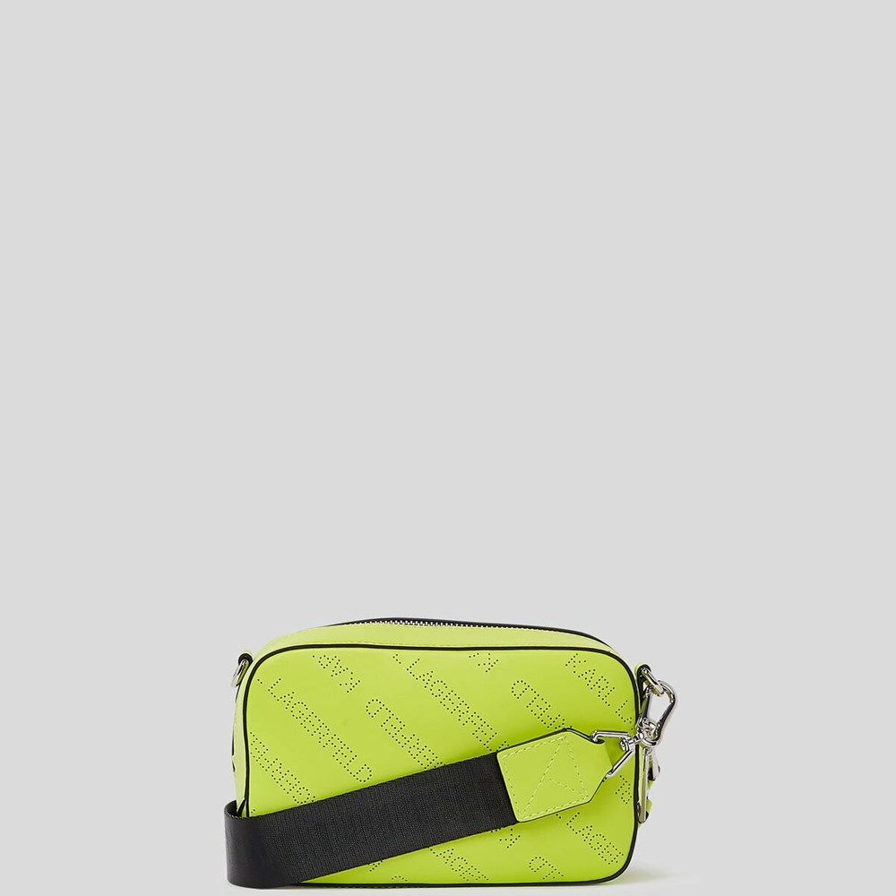 Light Green Women's Karl Lagerfeld K/Punched Logo Camera Bag | TH185PJOF