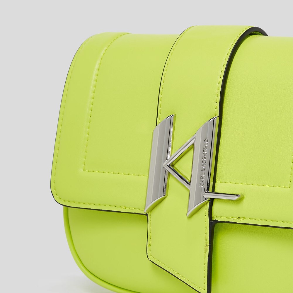 Light Green Women's Karl Lagerfeld K/Saddle Small Shoulder Bags | TH039KFZR