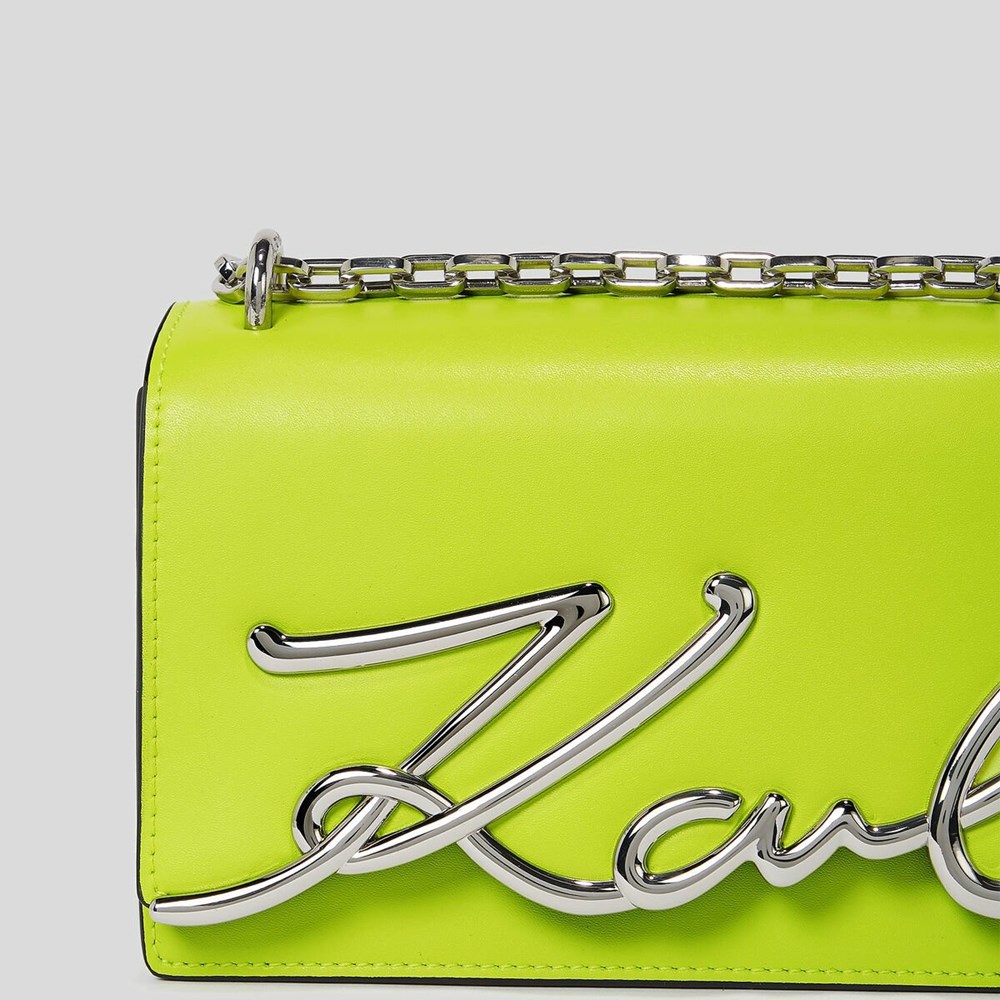 Light Green Women's Karl Lagerfeld K/Signature Small Shoulder Bags | TH179NGSQ