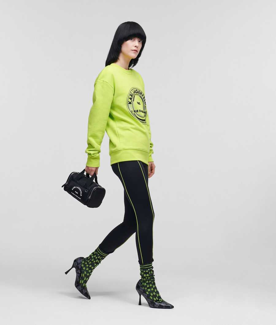 Light Green Women's Karl Lagerfeld Rue St-guillaume Sweatshirts | TH397VGZW