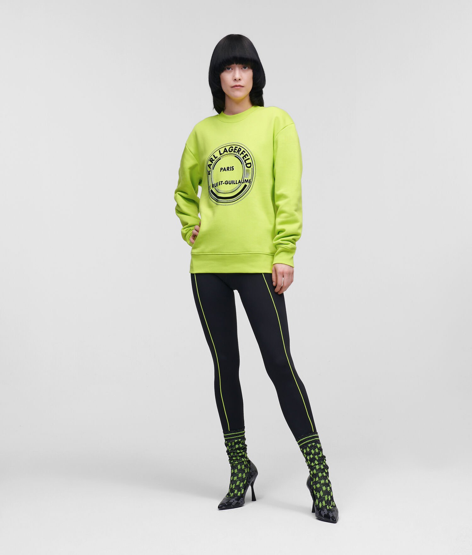 Light Green Women\'s Karl Lagerfeld Rue St-guillaume Sweatshirts | TH397VGZW