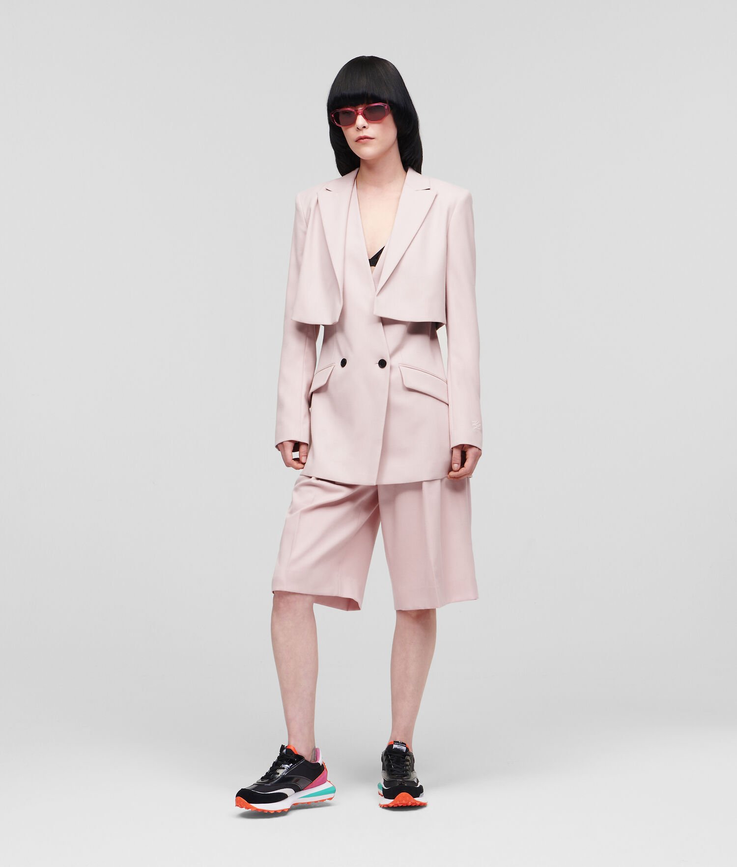 Light Pink Women's Karl Lagerfeld Transformer Blazers | TH853TPXU