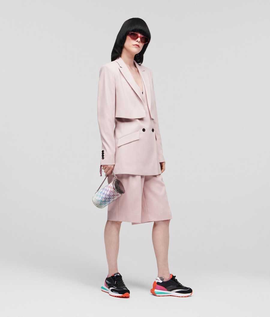 Light Pink Women's Karl Lagerfeld Transformer Blazers | TH853TPXU